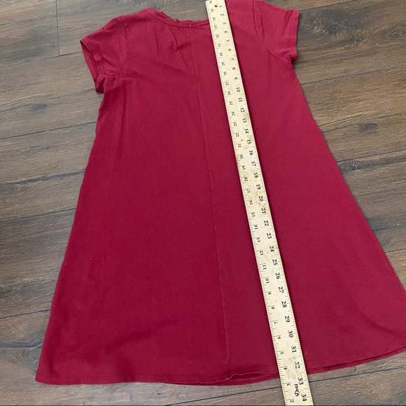 Heart & hips cranberry size large tunic or mini dress with front pocket - Picture 7 of 9